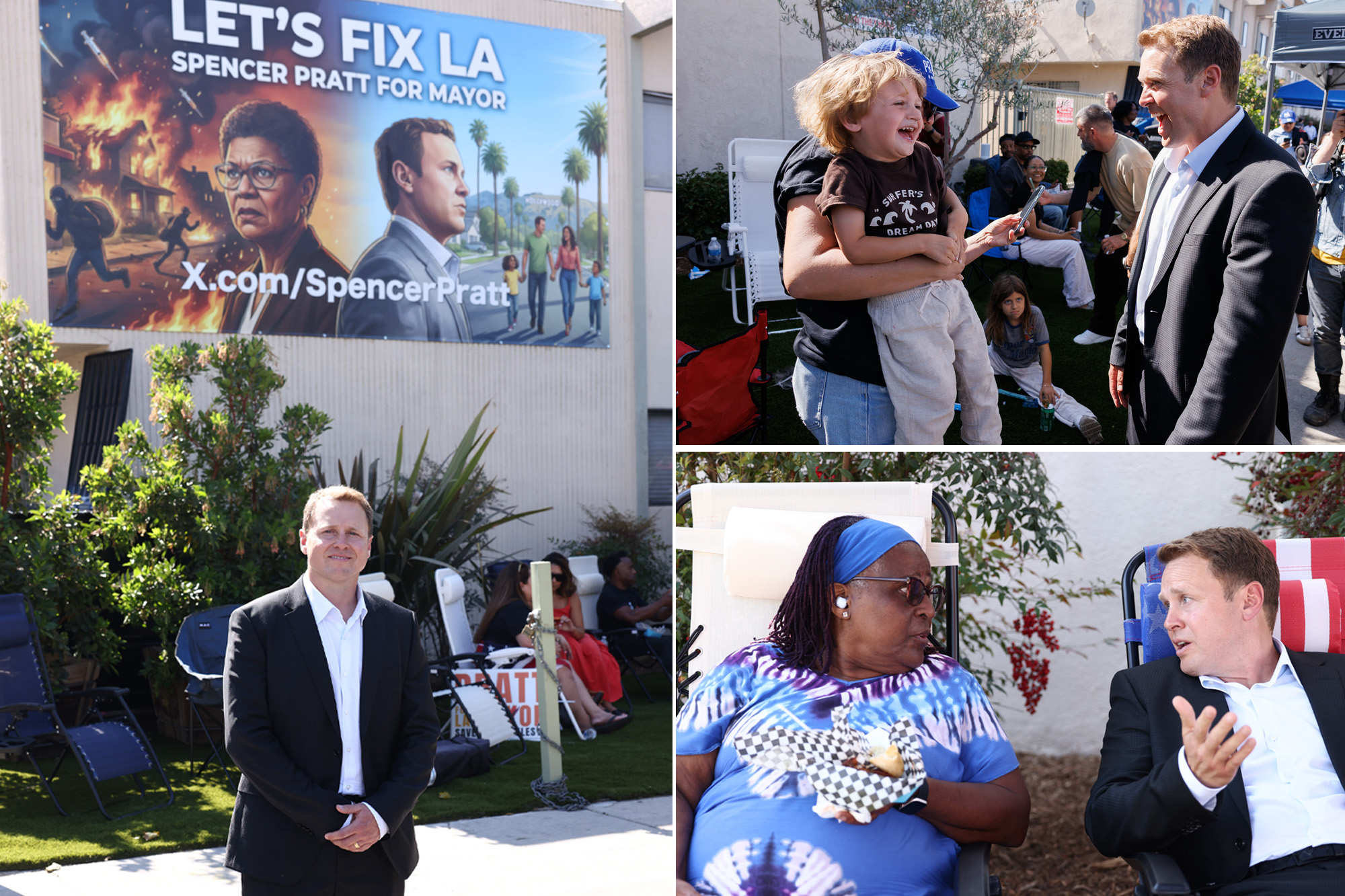 Spencer Pratt fires up the grill and his campaign in South LA