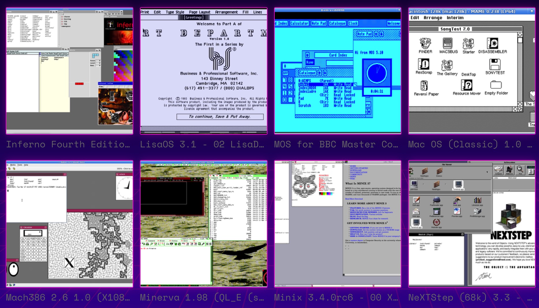 A virtual museum runs 570 operating systems in your browser