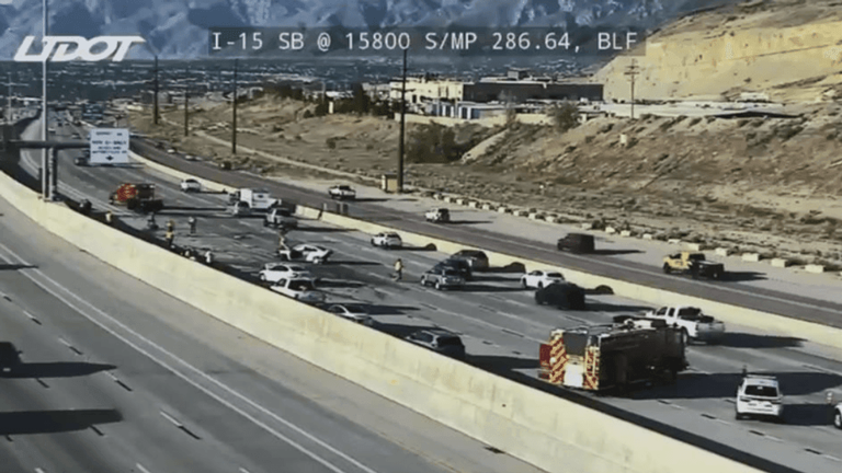 Crash forces lanes closed for several hours on northbound I-15 at Point ...