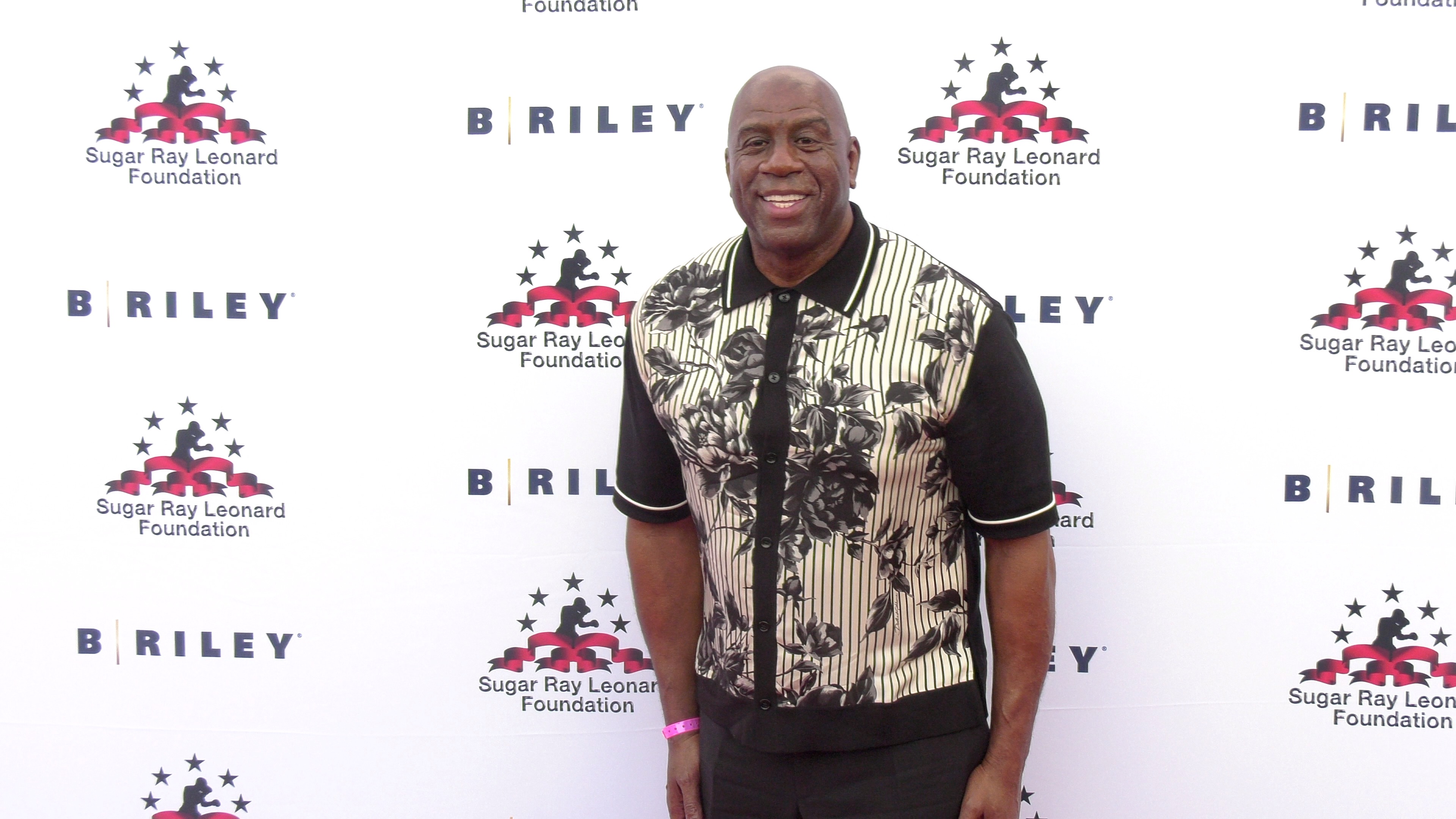 Magic Johnson attends the Sugar Ray Leonard Foundation's 15th annual ...