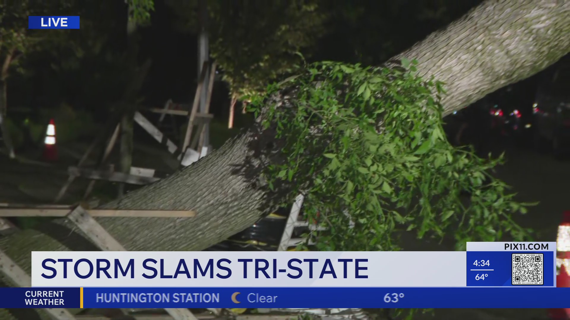 Storm slams tri-state: downs trees and branches