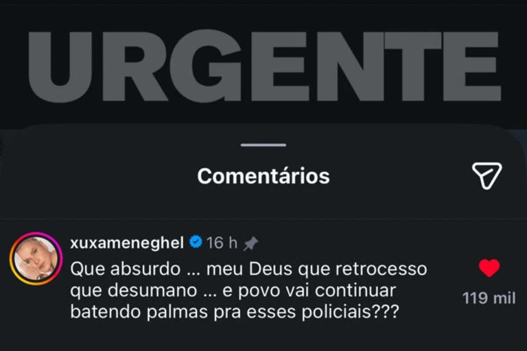 Xuxa comentário. (Foto: Reprodução/Instagram)