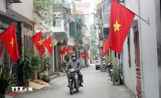 Một tổ dân phố ở phường Phủ Lý (Ninh Bình). (Ảnh: Nguyễn Chinh/TTXVN)