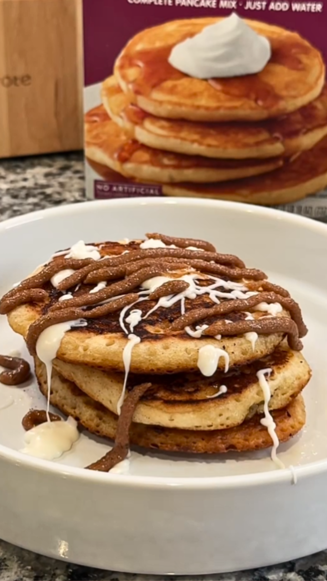 Cinnamon roll pancakes easy breakfast recipe