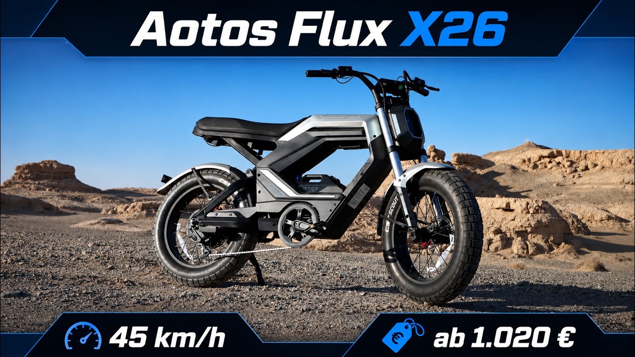 Aotos Flux X26 & X26 Pro: 2.000 Watt Spitze und bis zu 113 km Reichweite
