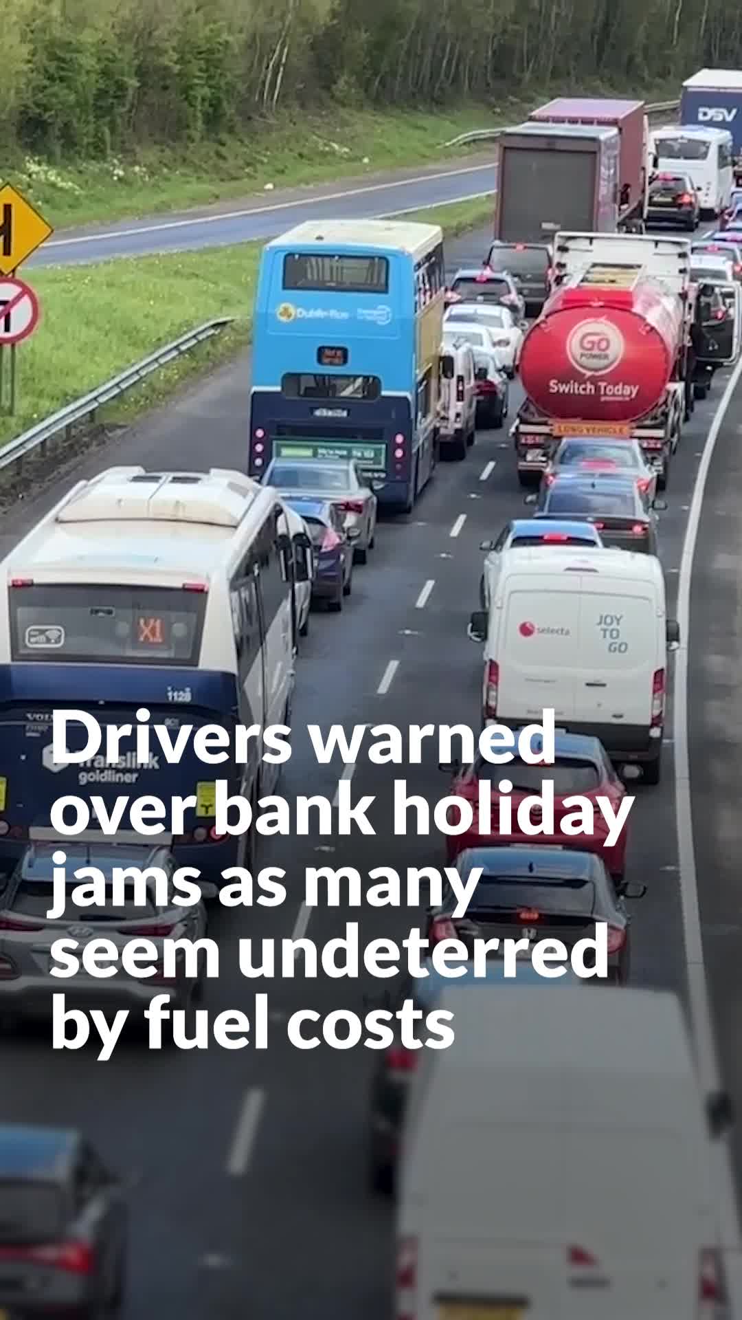 Drivers warned over bank holiday jams as many appear undeterred by fuel ...