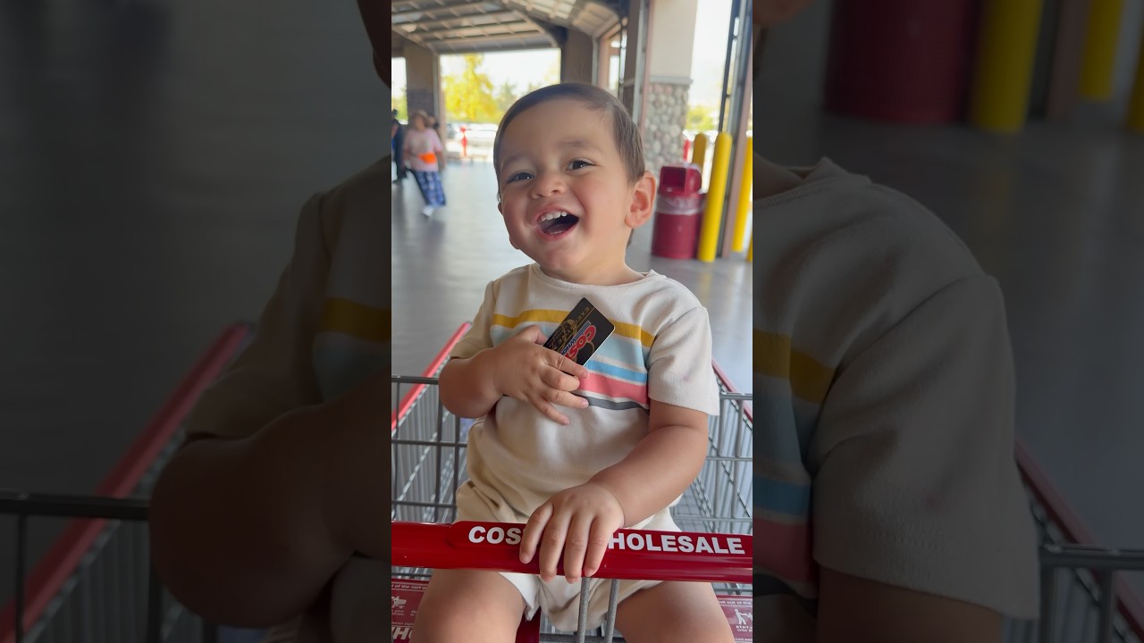 Baby tries Costco samples for the first time and reacts