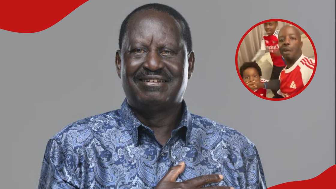 Video of Raila Junior, sons celebrating Arsenal's victory warms heart ...
