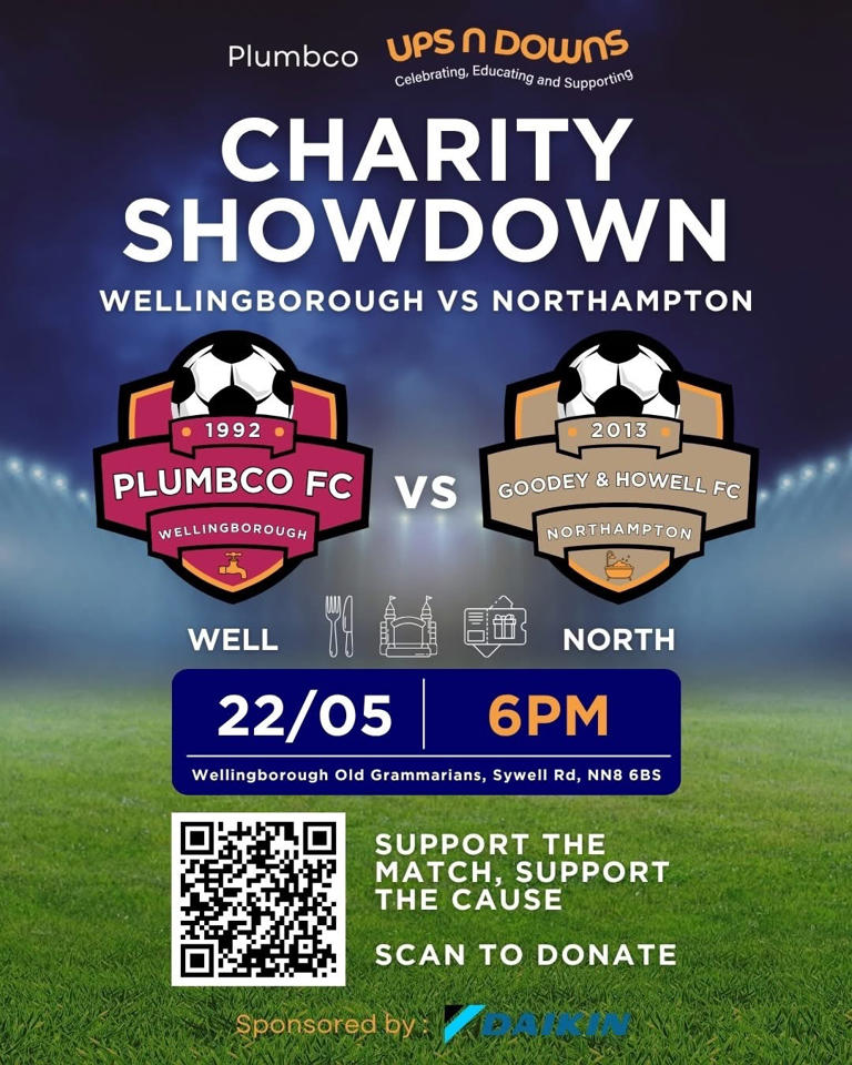 Community comes together for charity football showdown in Northamptonshire