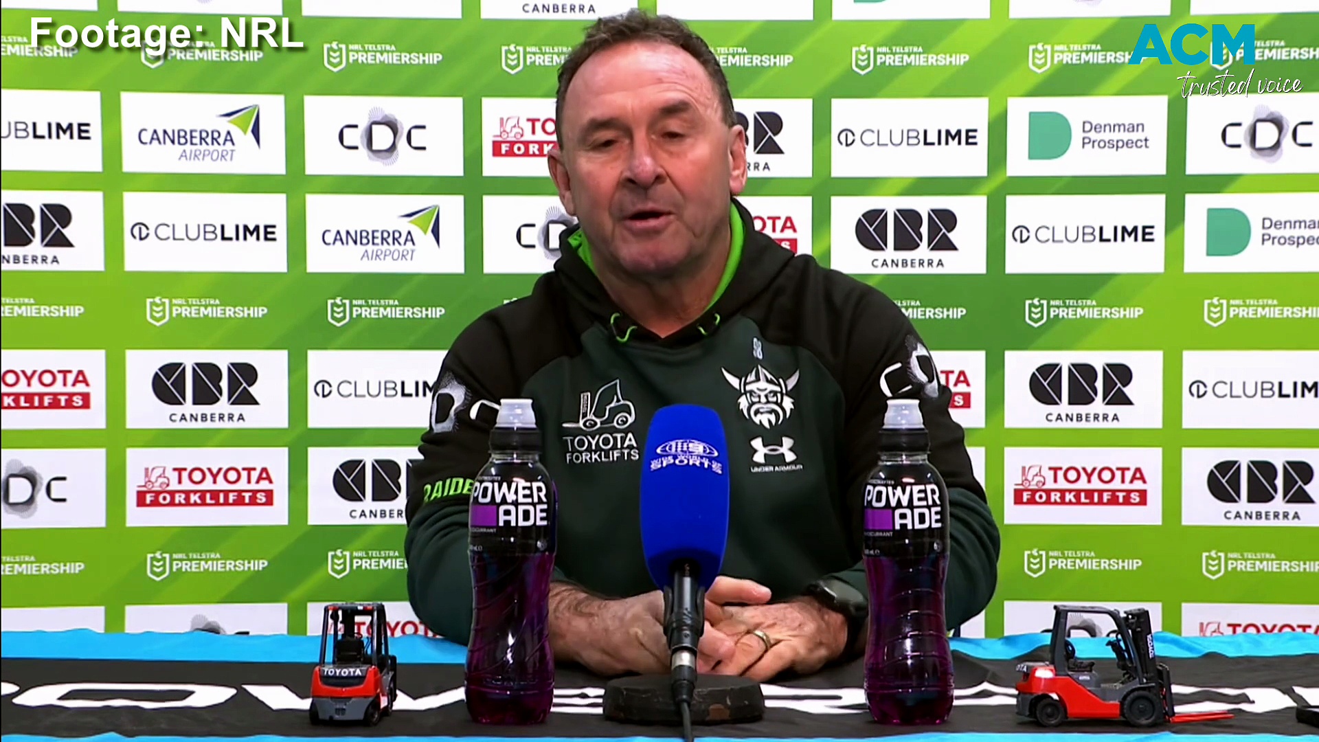 Raiders coach Ricky Stuart 'confused' by NRL officiating