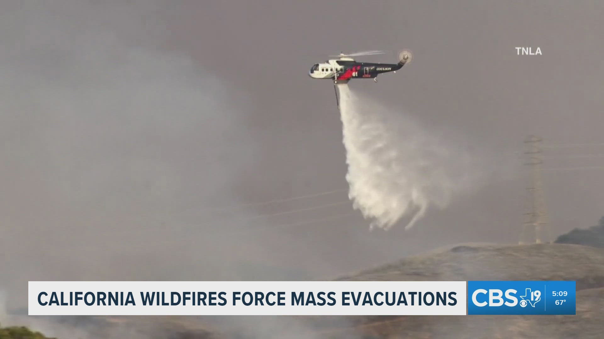 California wildfires force evacuations as Sandy Fire grows
