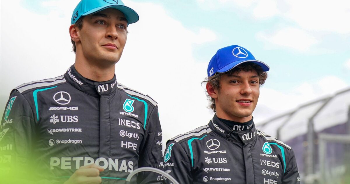 George Russell and Kimi Antonelli