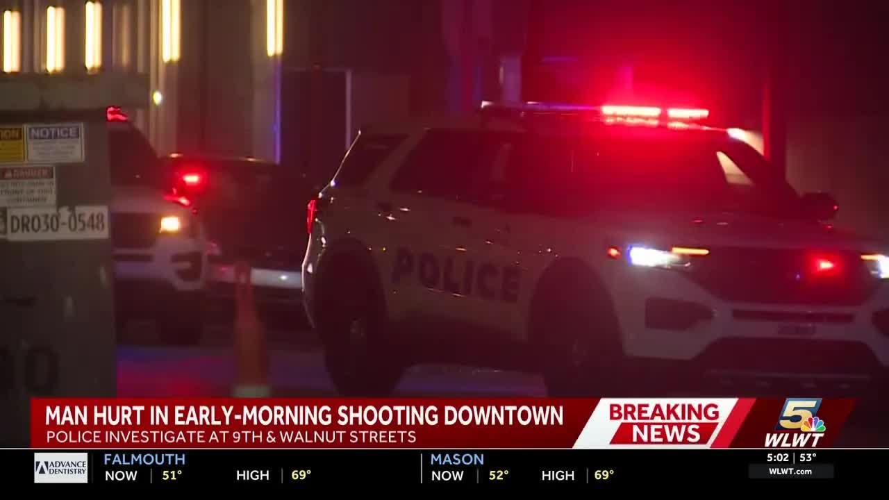Man hurt in overnight shooting in downtown Cincinnati