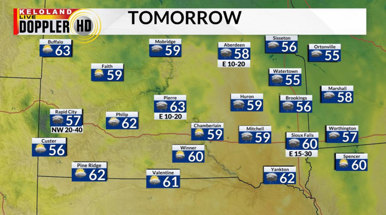 Rain likely in KELOLAND on Friday; warmer weather next week