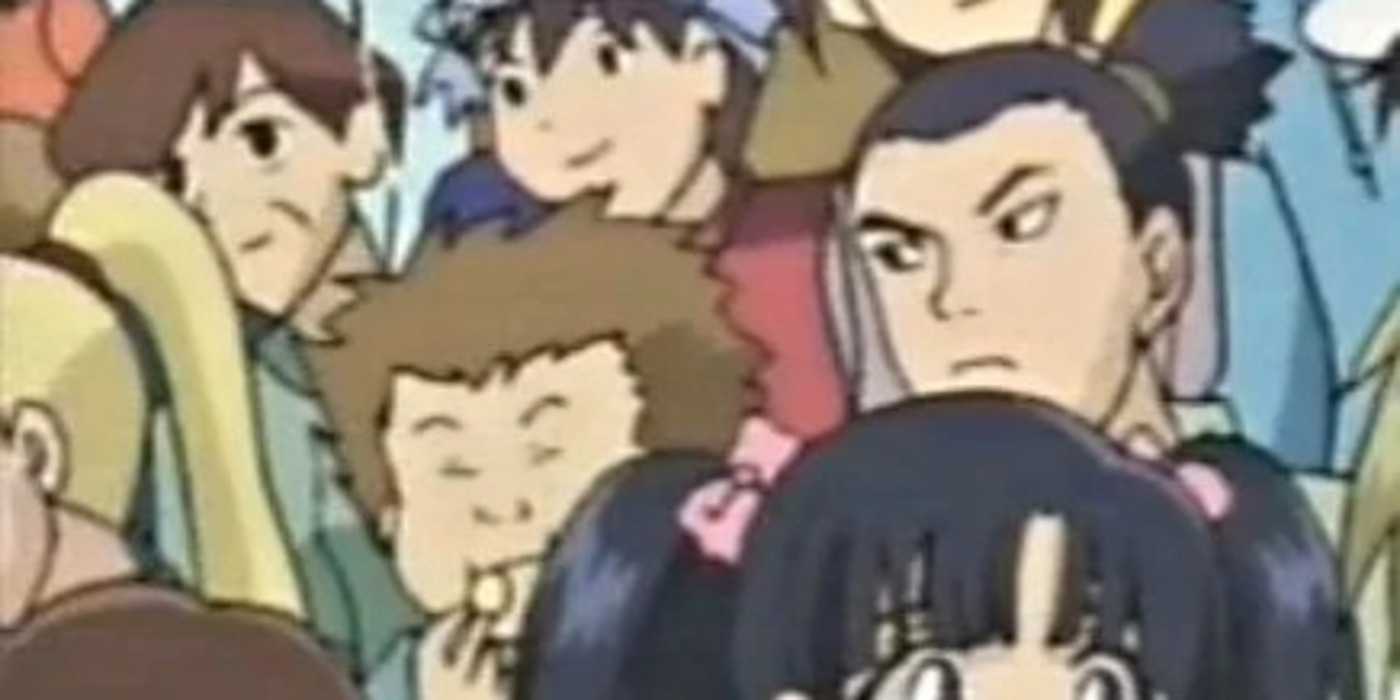 Yu-Gi-Oh! Duel Monsters Episode 187 ino shikamaru and choji in the crowd