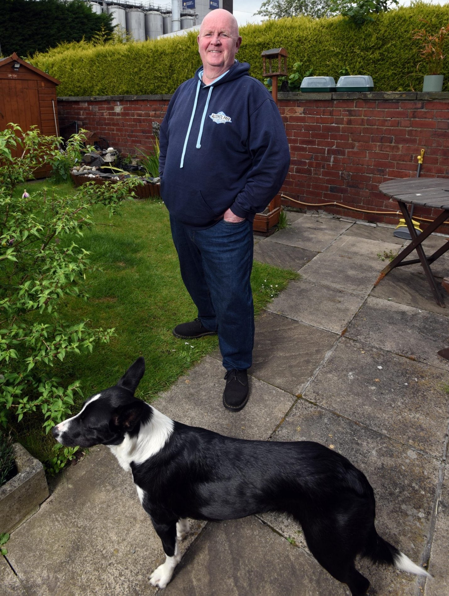 Andy Mee with his dog, Meg