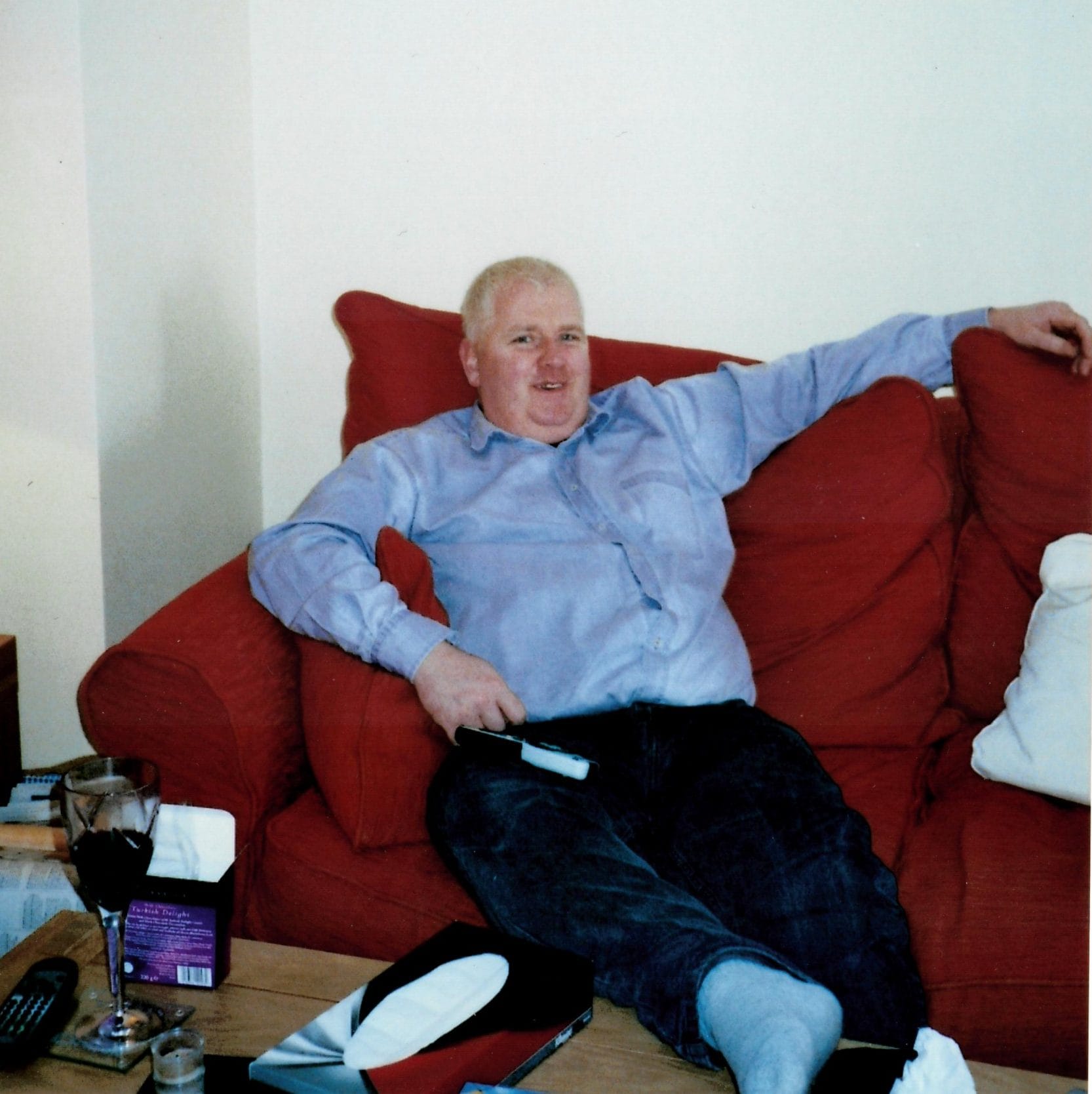 Andy Mee before quitting drinking