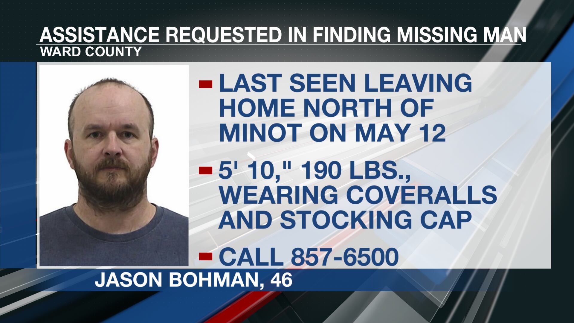 Police asking for help in finding missing Ward County man