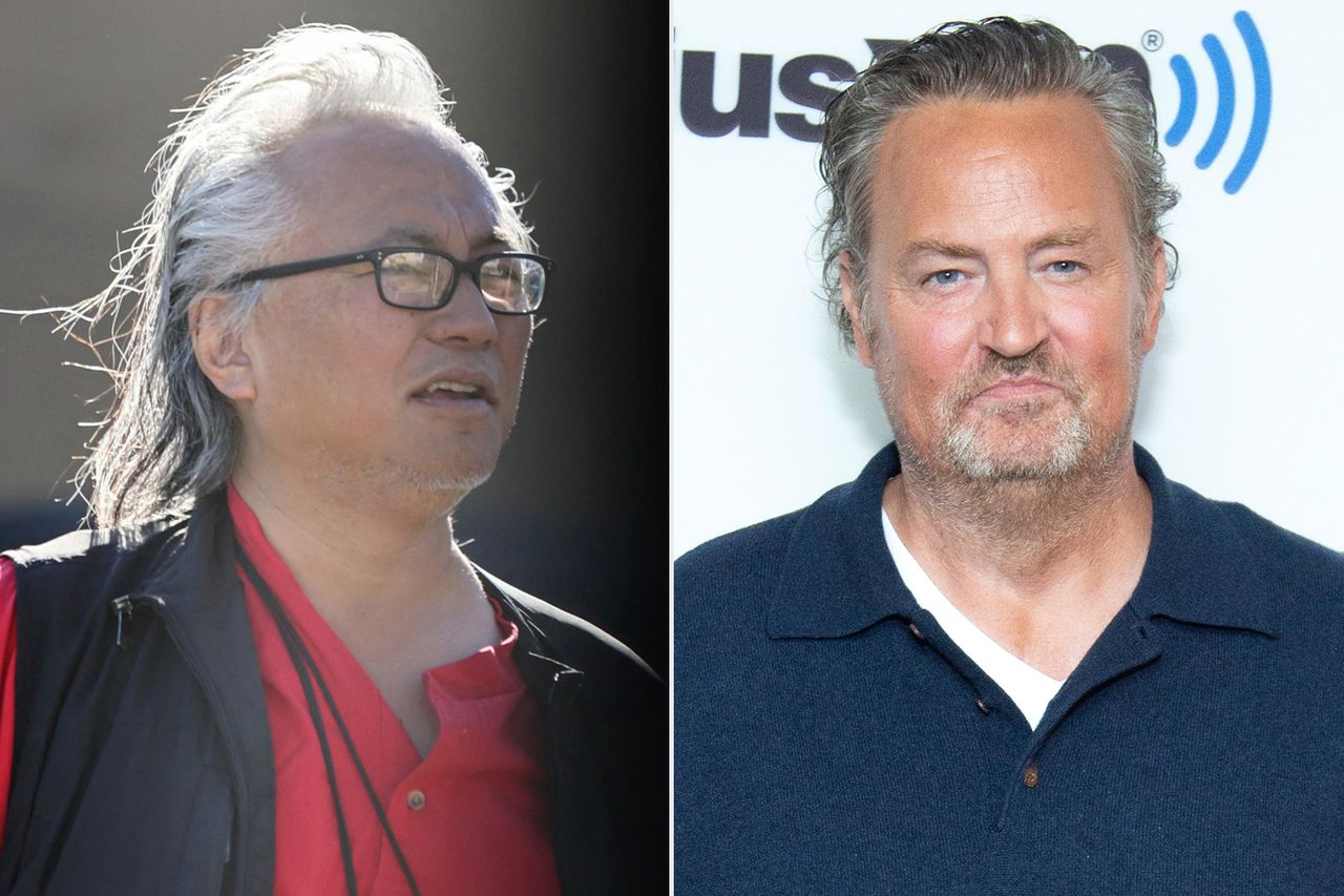 Kenny Iwamasa; Matthew Perry in 2022 Credit: Mega Agency; Santiago Felipe/Getty