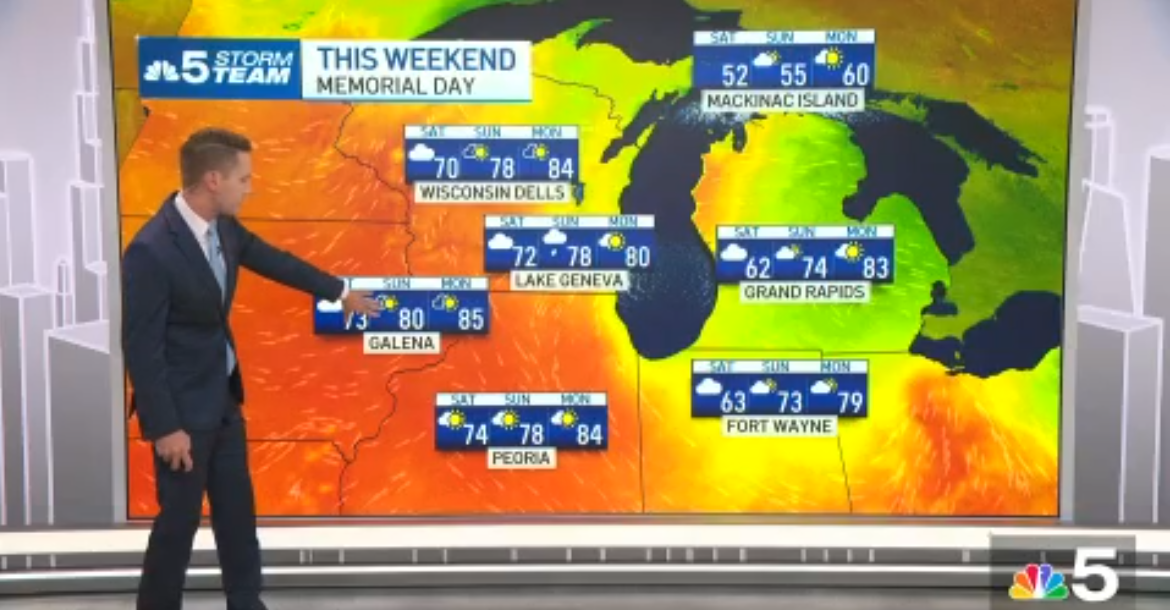 Memorial Day weekend forecast map: See where in the Midwest ...