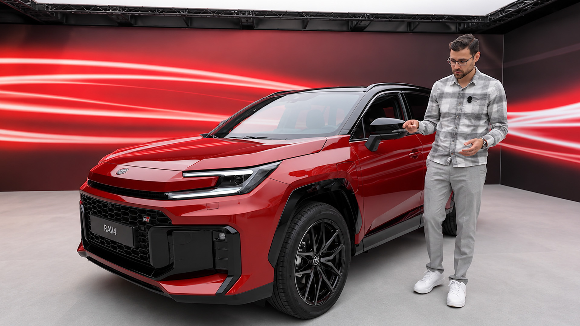 Red SUV makes the Toyota RAV4 GR Sport look sporty