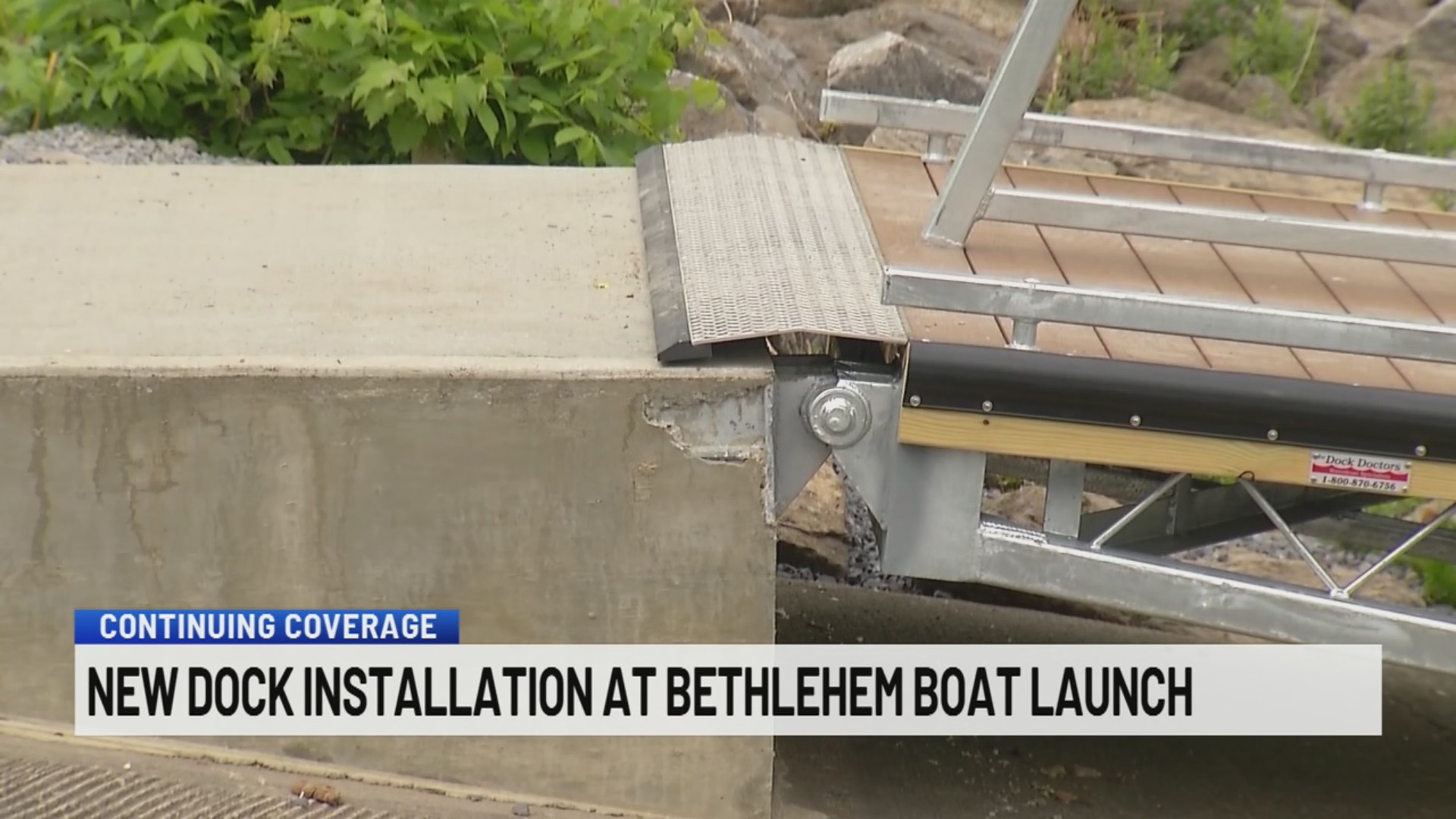 New dock installation at Bethlehem Boat Launch