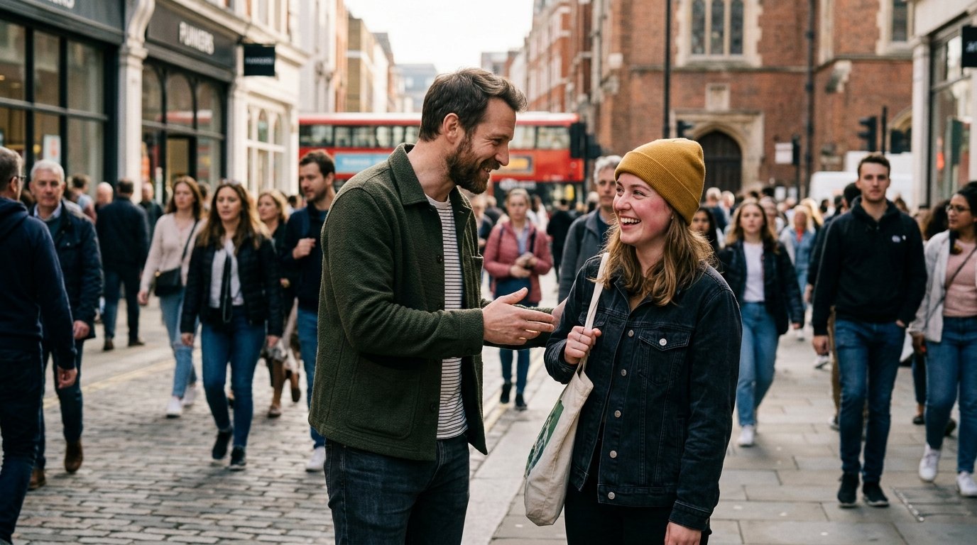 A man gave strangers random compliments, their reactions instantly changed