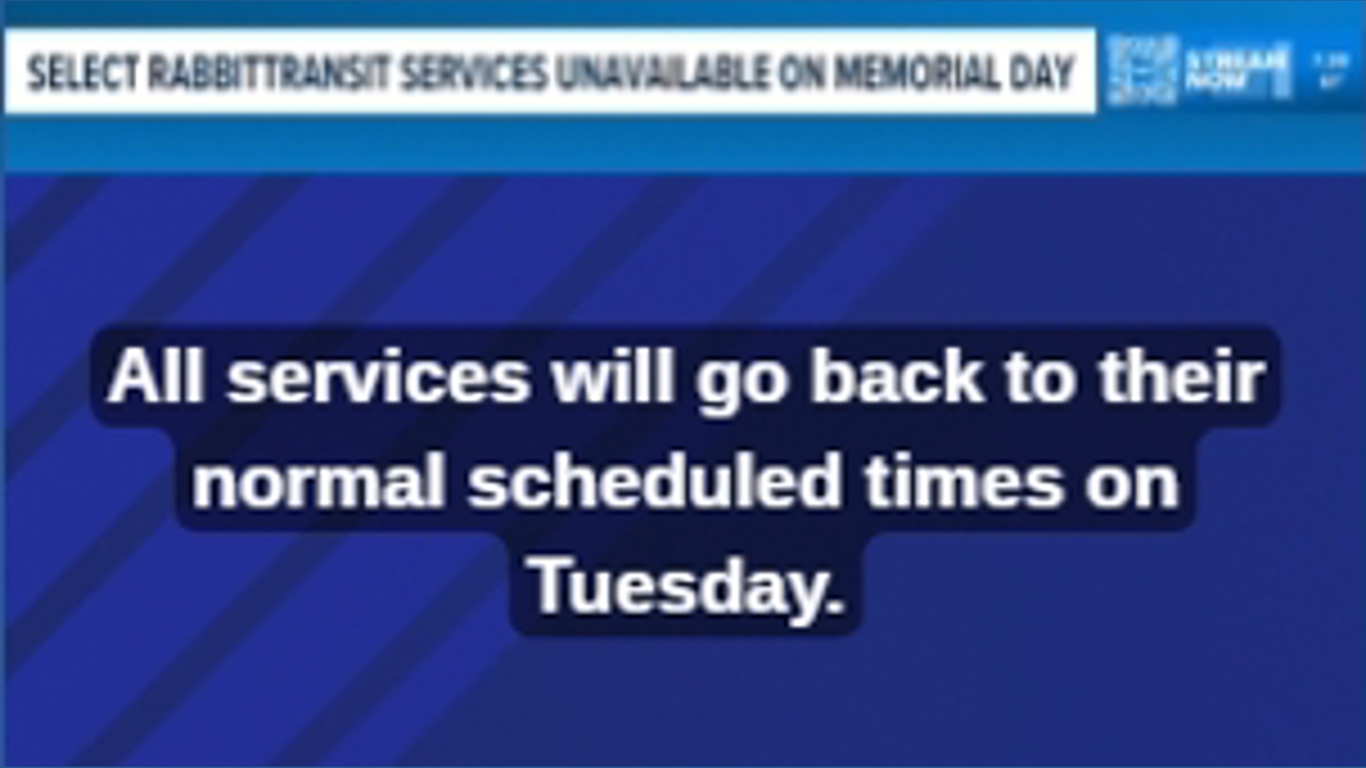 Memorial Day Rabbit Transit availability