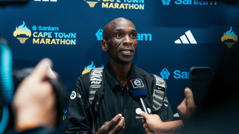 Eliud Kipchoge arrives in Cape Town chasing more than a farewell lap