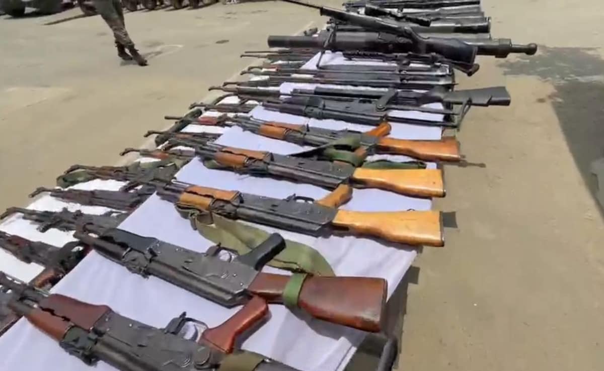 Huge cache of arms seized in Manipur, 4 arrested