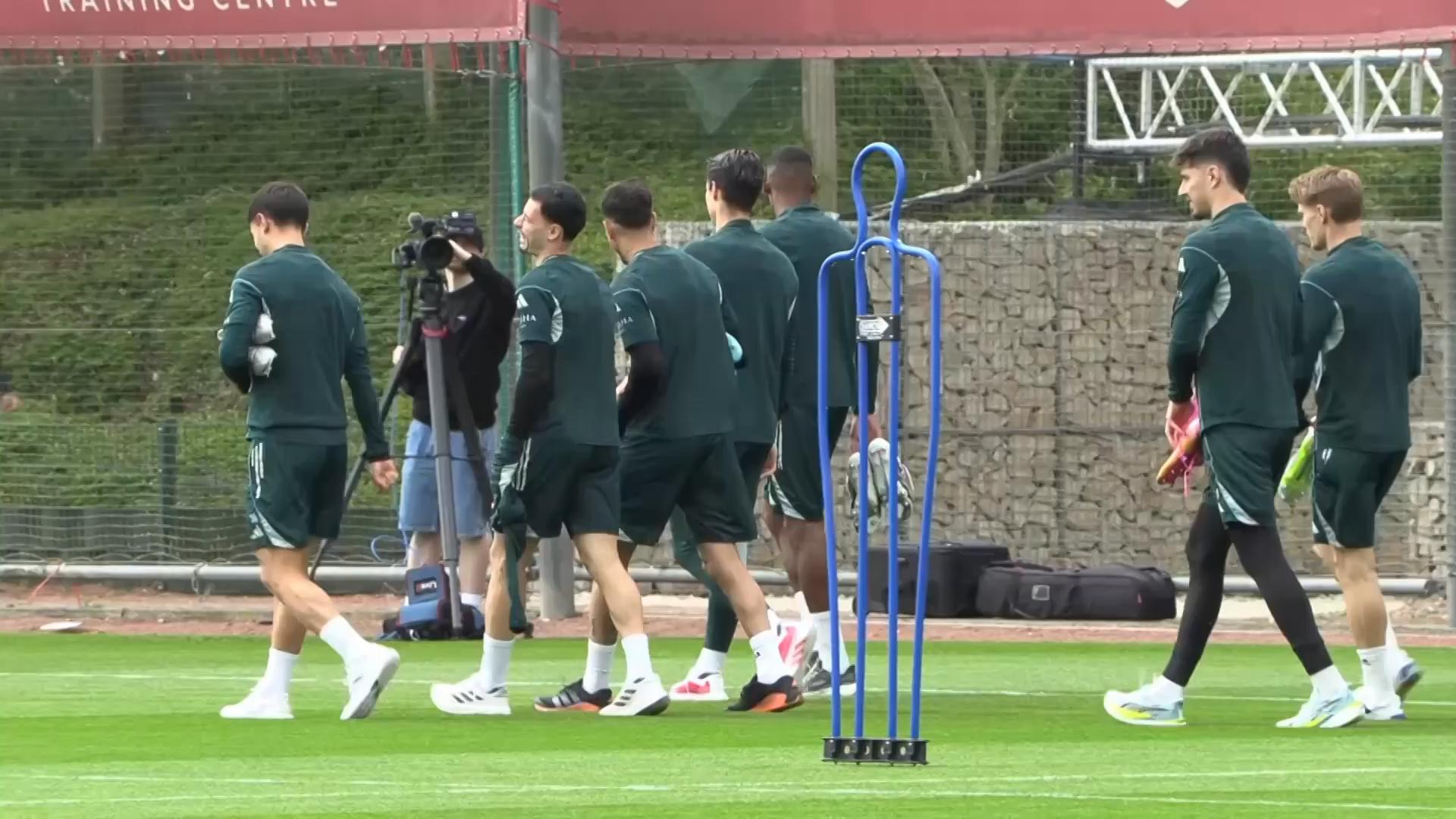 EPL champions Arsenal train for PSG UCL final test