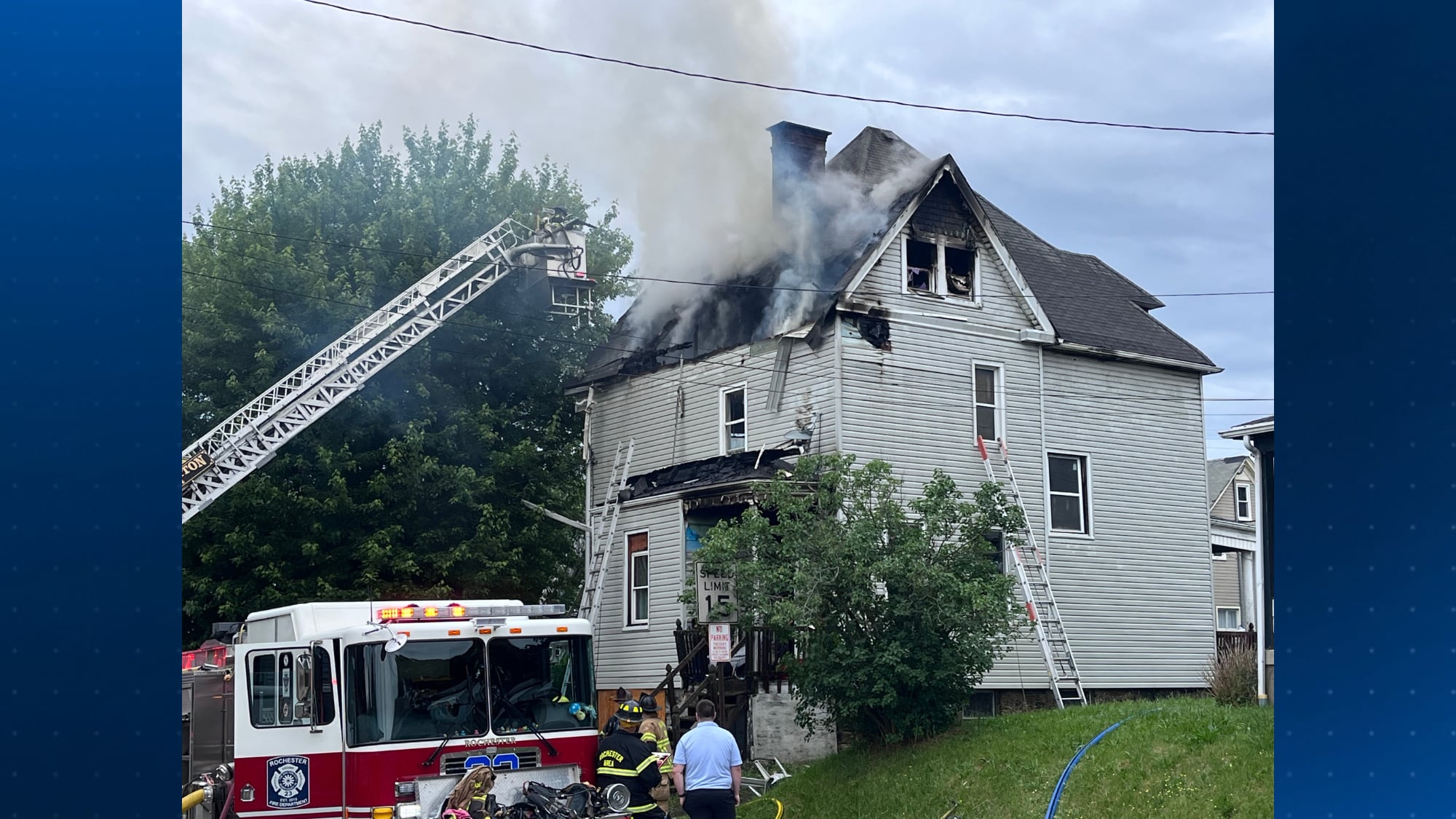 Fire burns through roof of Beaver County home; 3 firefighters hurt