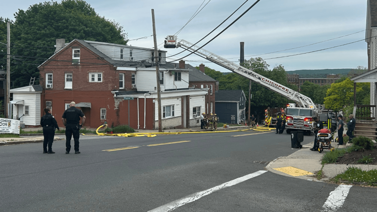 Chicopee crews work to put out fire on Springfield Street