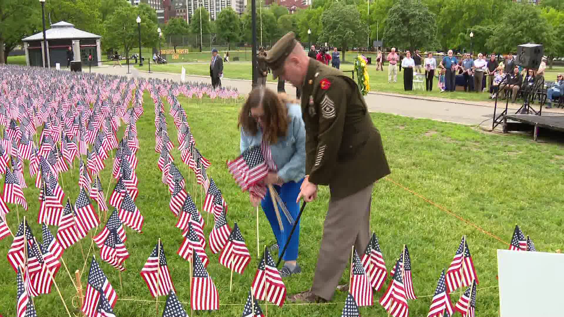 Memorial Day Flag Garden pays tribute to fallen Mass. service members