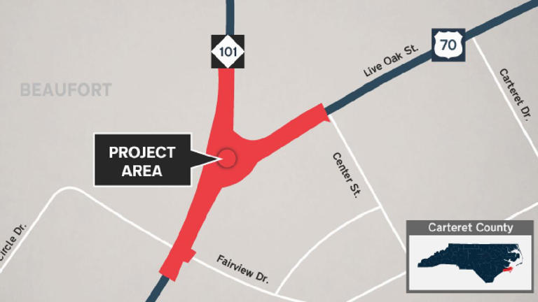 NCDOT provides alerts on construction of Beaufort roundabout