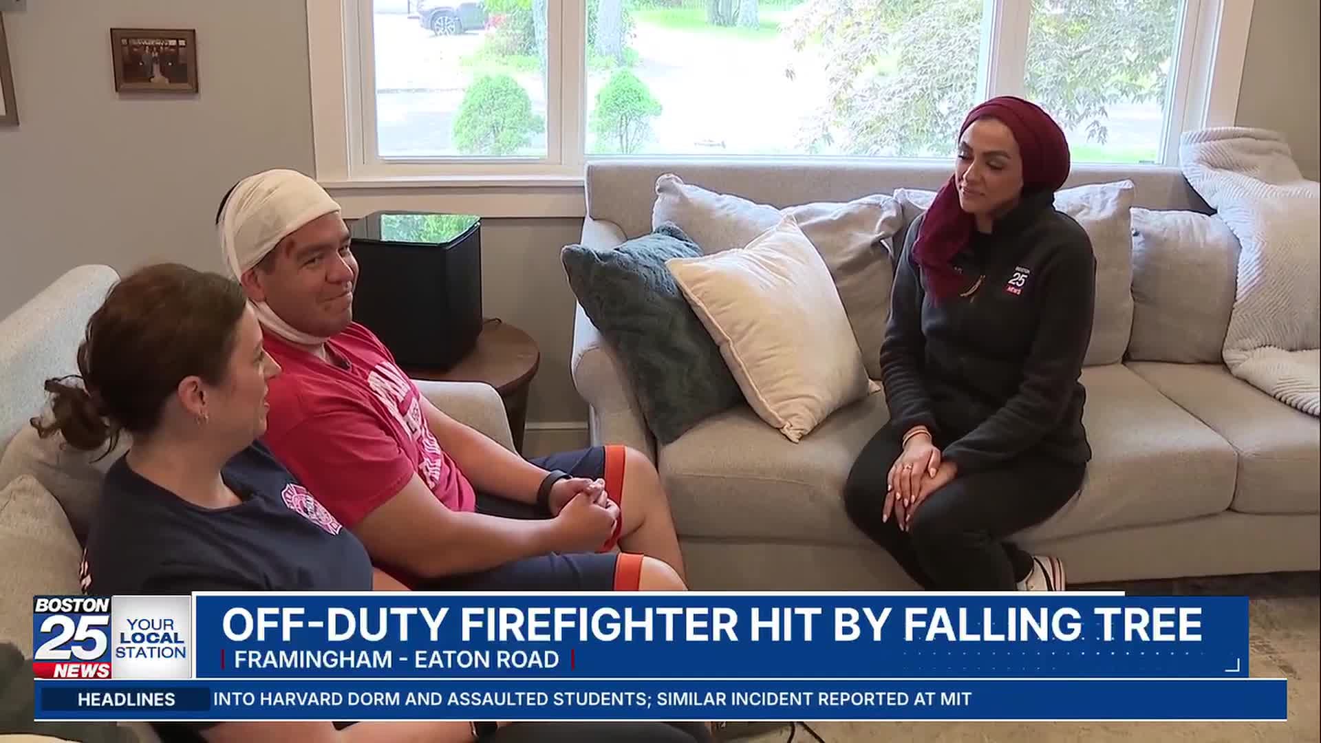 'He saved us': Off-duty firefighter injured by falling tree while ...