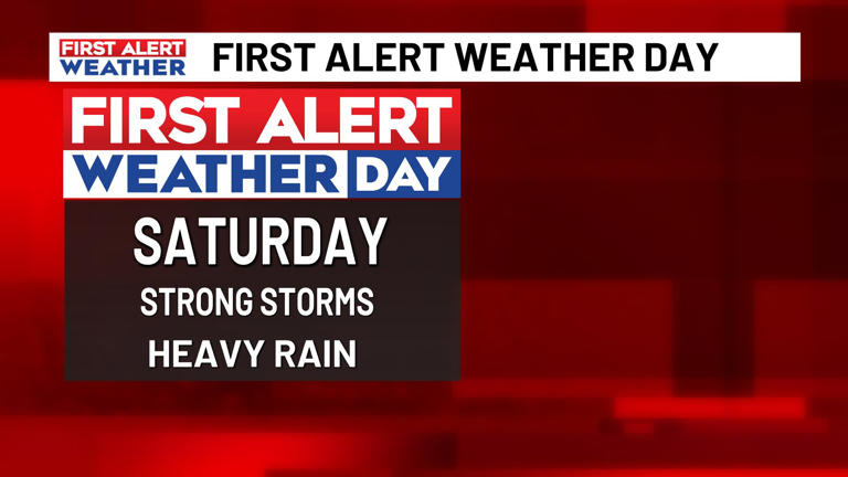 First alert weather day issued for possible strong storms Saturday
