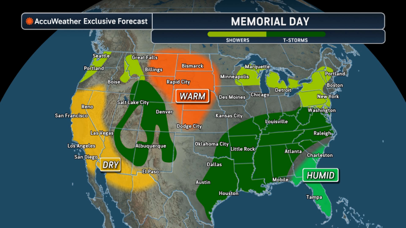 Memorial Day weekend outlook across the US