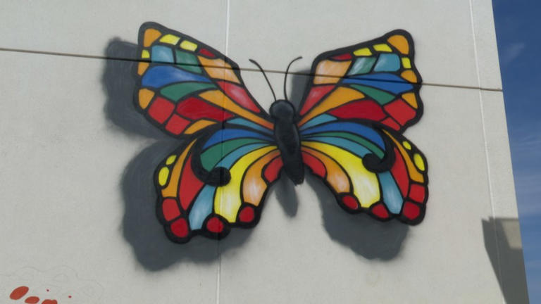 Carle Bromenn Auxiliary gifts hospital, community with mural