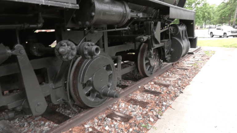 Steam engine on display at West Virginia Culture Center