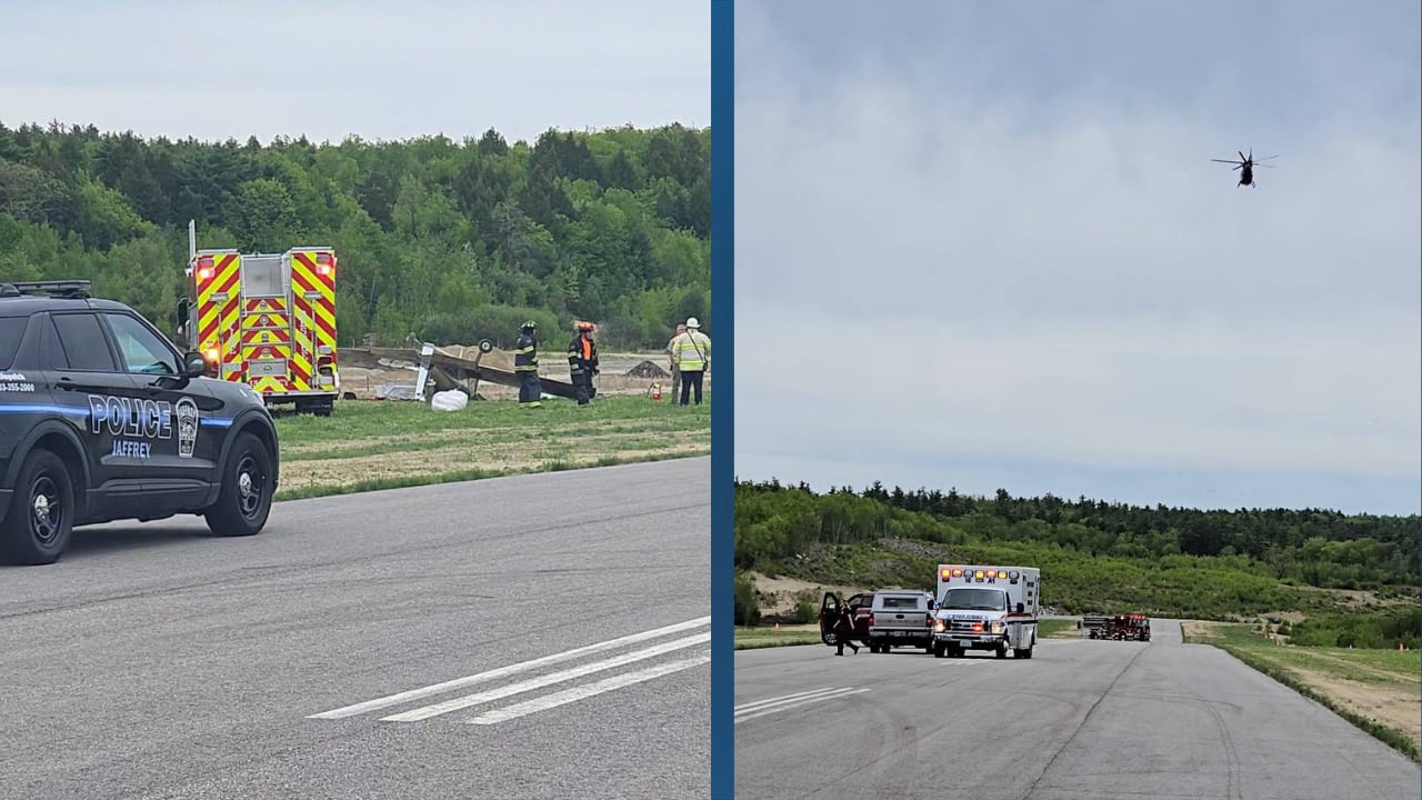 Two people LifeFlighted after plane flips over while landing in New ...