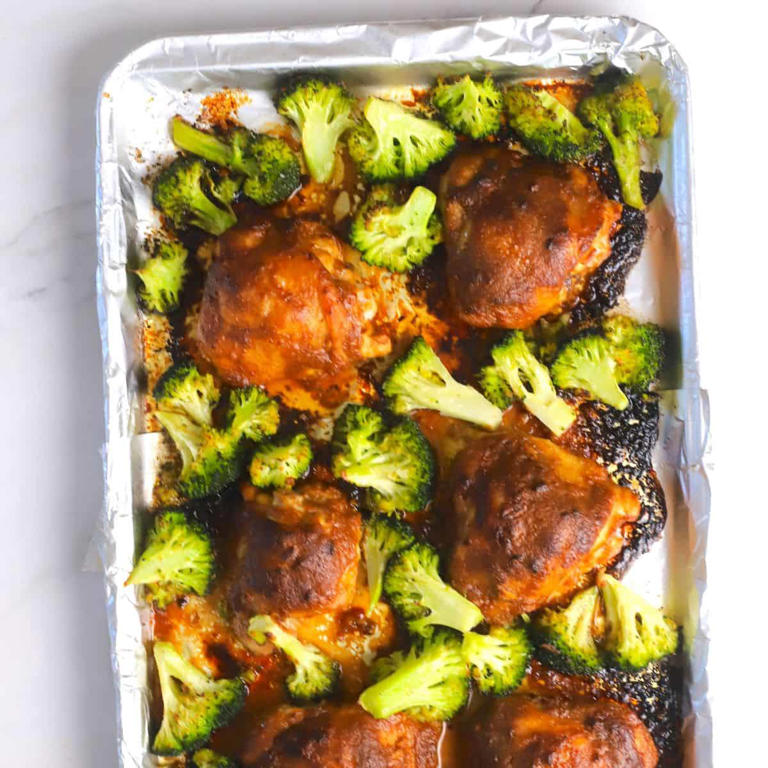 Low carb spicy peanut chicken and broccoli
