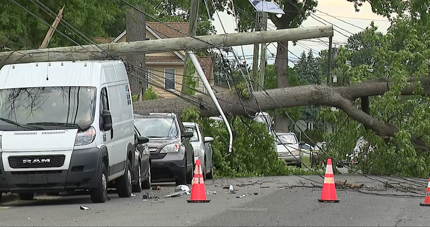 Severe thunderstorms take out trees and power lines in Colonia and Edison