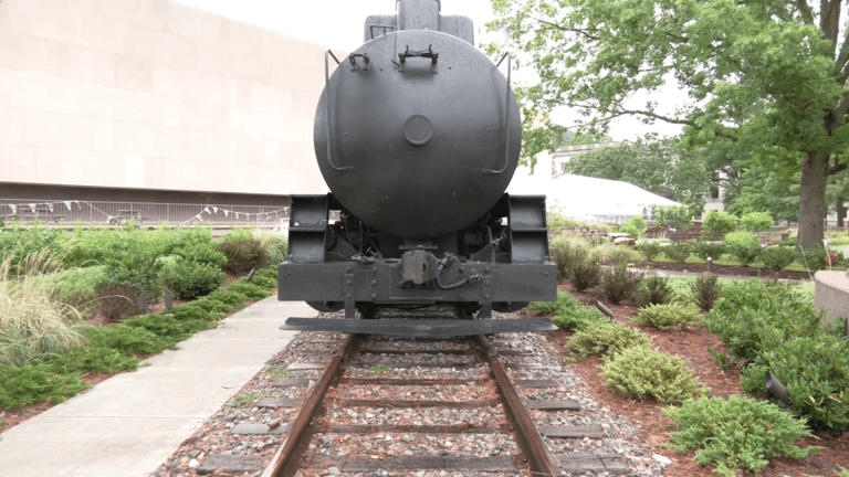 Steam engine on display at West Virginia Culture Center