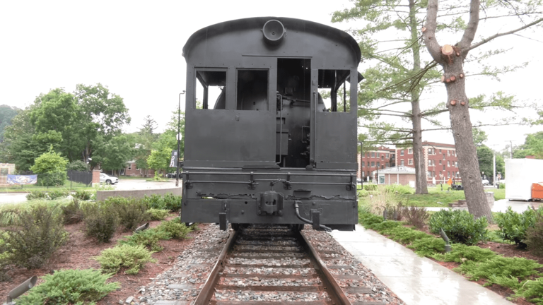Steam engine on display at West Virginia Culture Center