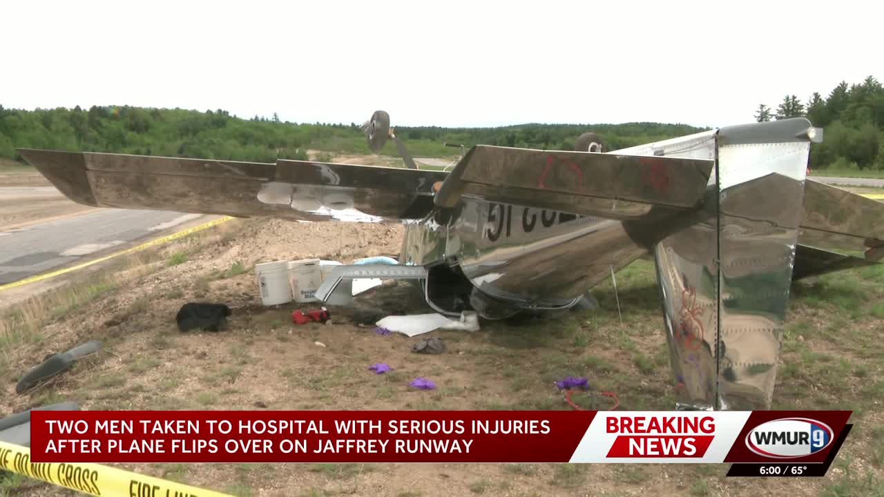 2 men taken to hospital with serious injuries after plane crash in Jaffrey