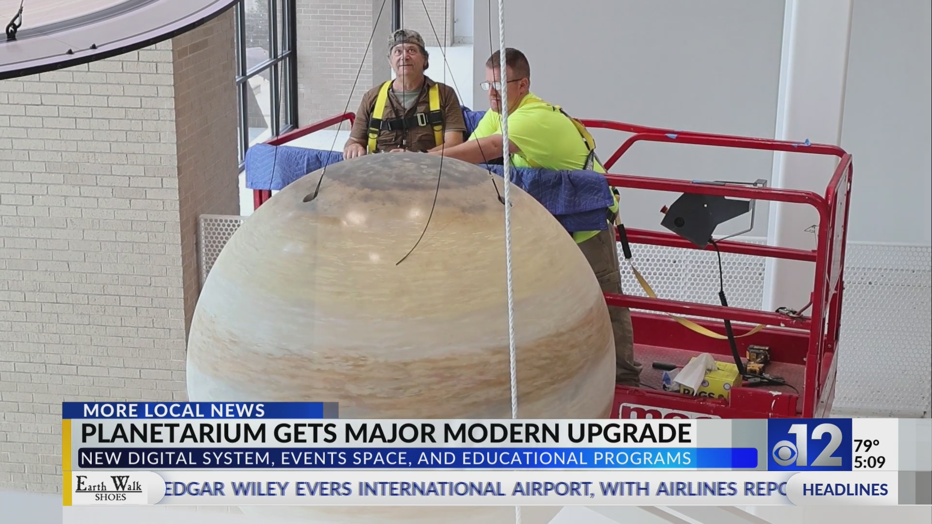 Planets installed at McNair–Davis Planetarium in Jackson