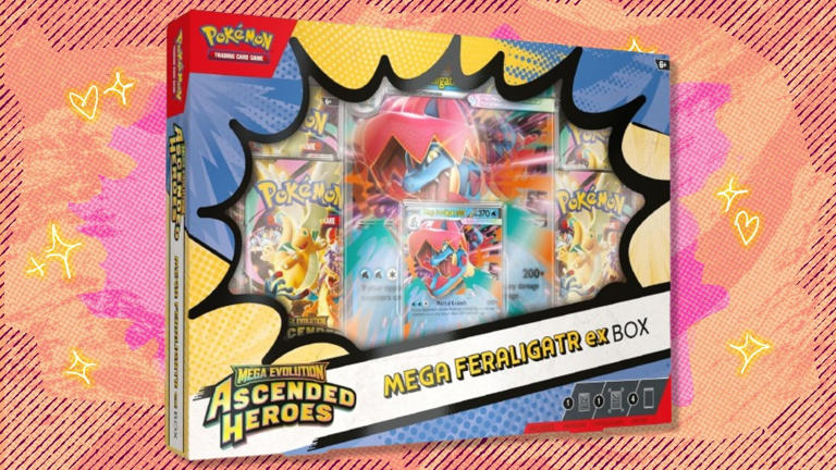 The Pokémon TCG Ascended Heroes Mega Feraligatr ex box is under $70 at ...