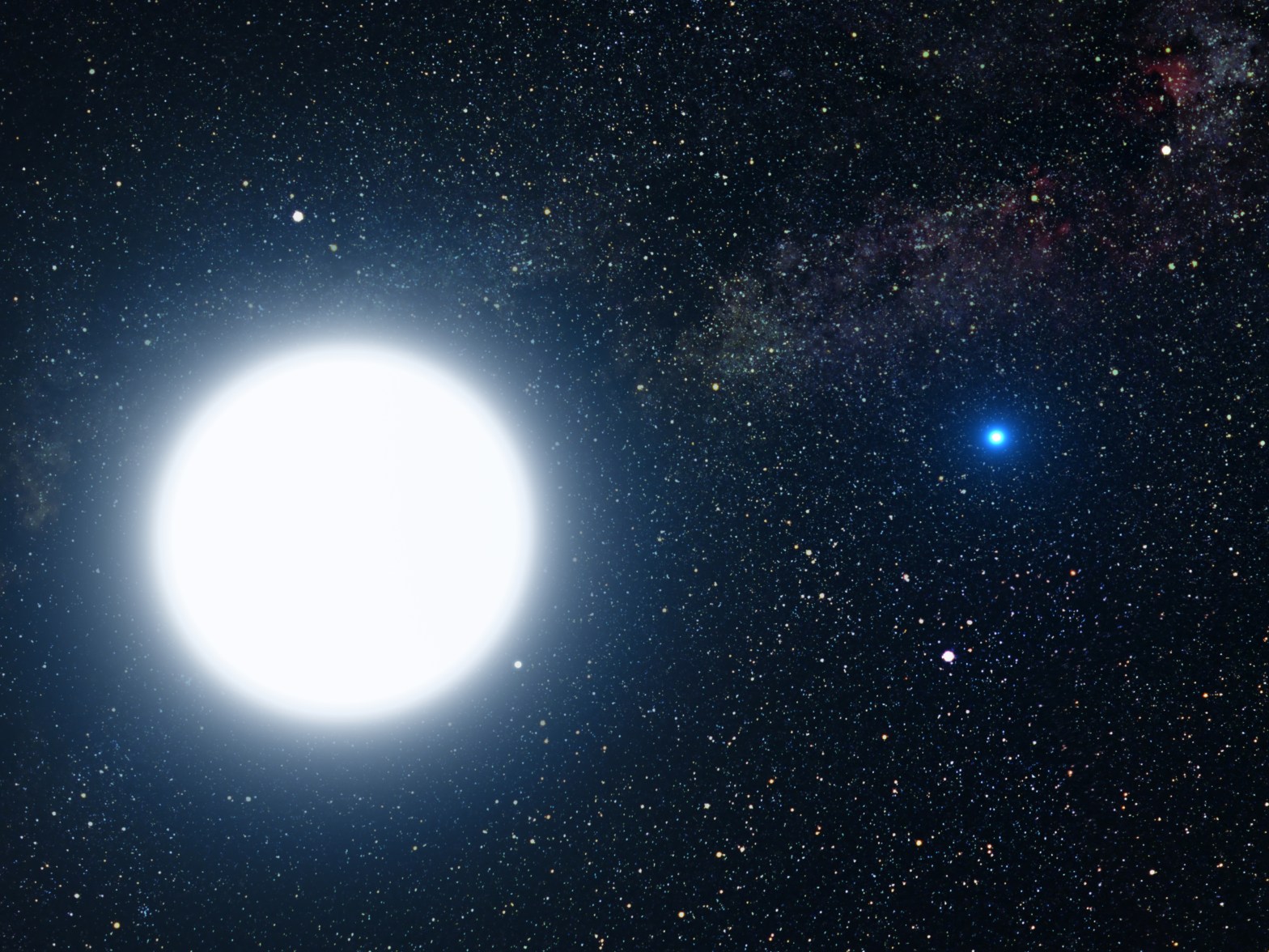 How can a young blue giant have a white dwarf companion star that's billions of years older?