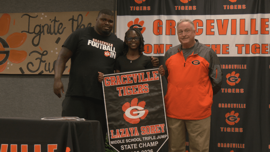 Graceville celebrates triple-jump champion LaZaya Sorey